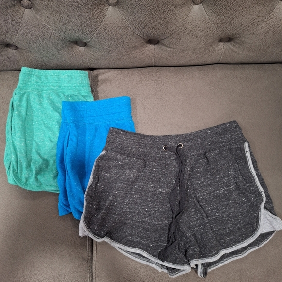 Bundle of 3 Women's Athletic Shorts, Small, Black, Blue, Green - Picture 1 of 7